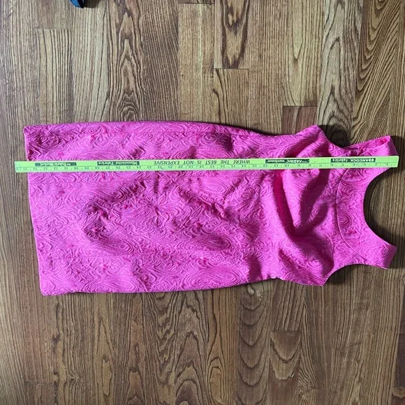 NWOT Talbots Pink Sheath Brocaded Cocktail Dress Scoop Neck Sleeveless - Picture 9 of 9